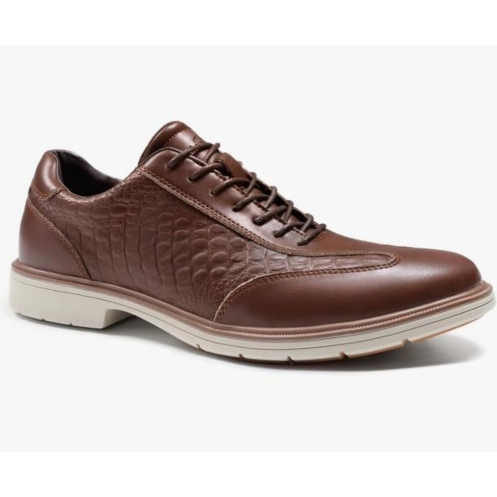 OrthoComfoot Mens Orthopedic Leather Dress Walking Shoes Dark Brown Size 12